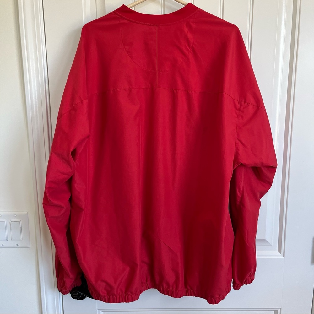 Footjoy FJ Men's Windbreaker Pullover Red Long Sleeve Golf XL active performance - Picture 3 of 7